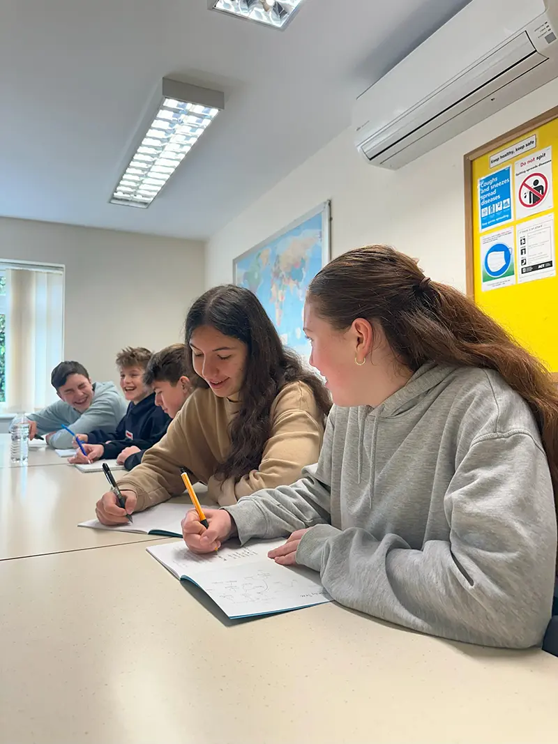 Junior students in class